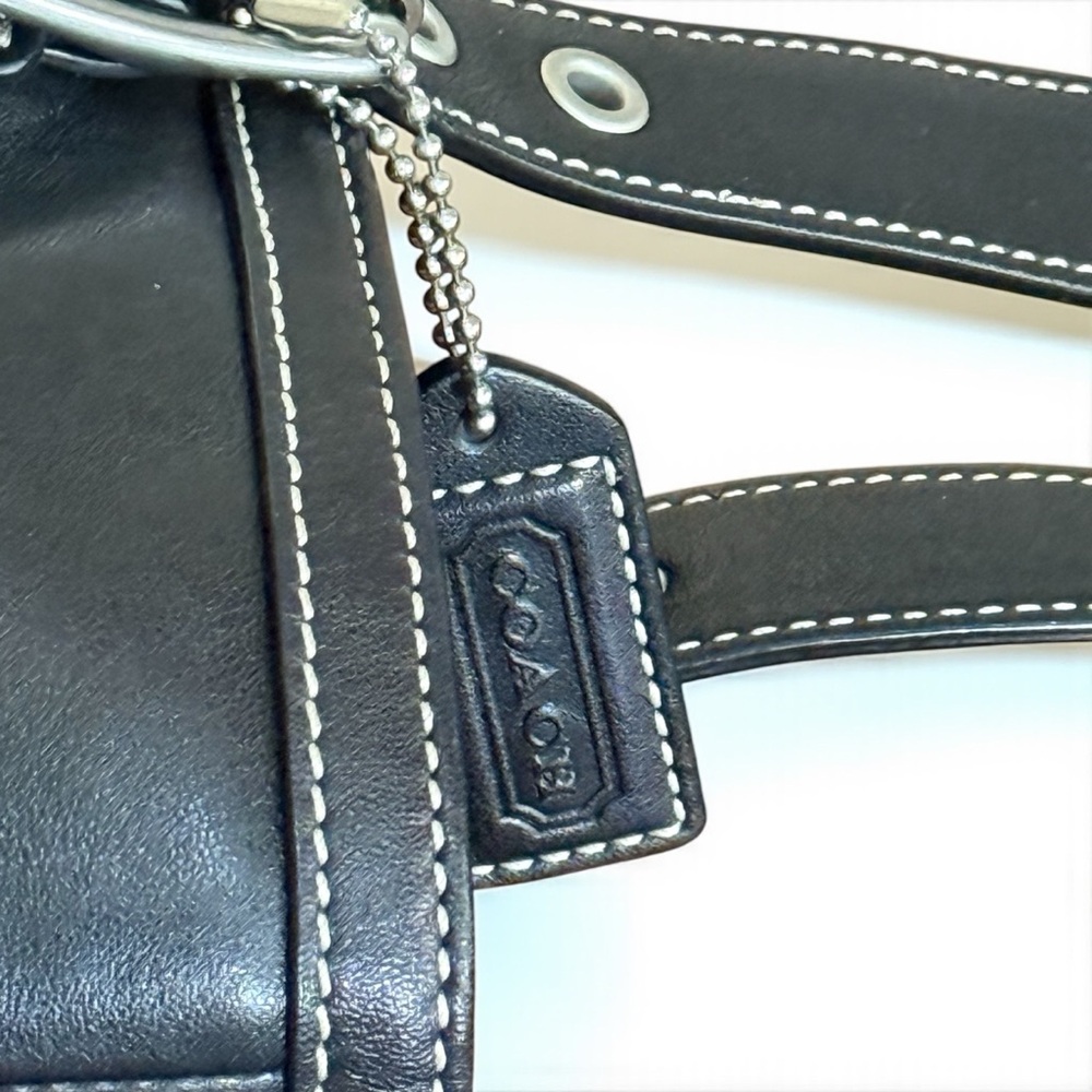 Authentic Coach Hampton Black Leather Tote Bag! - Picture 9 of 16